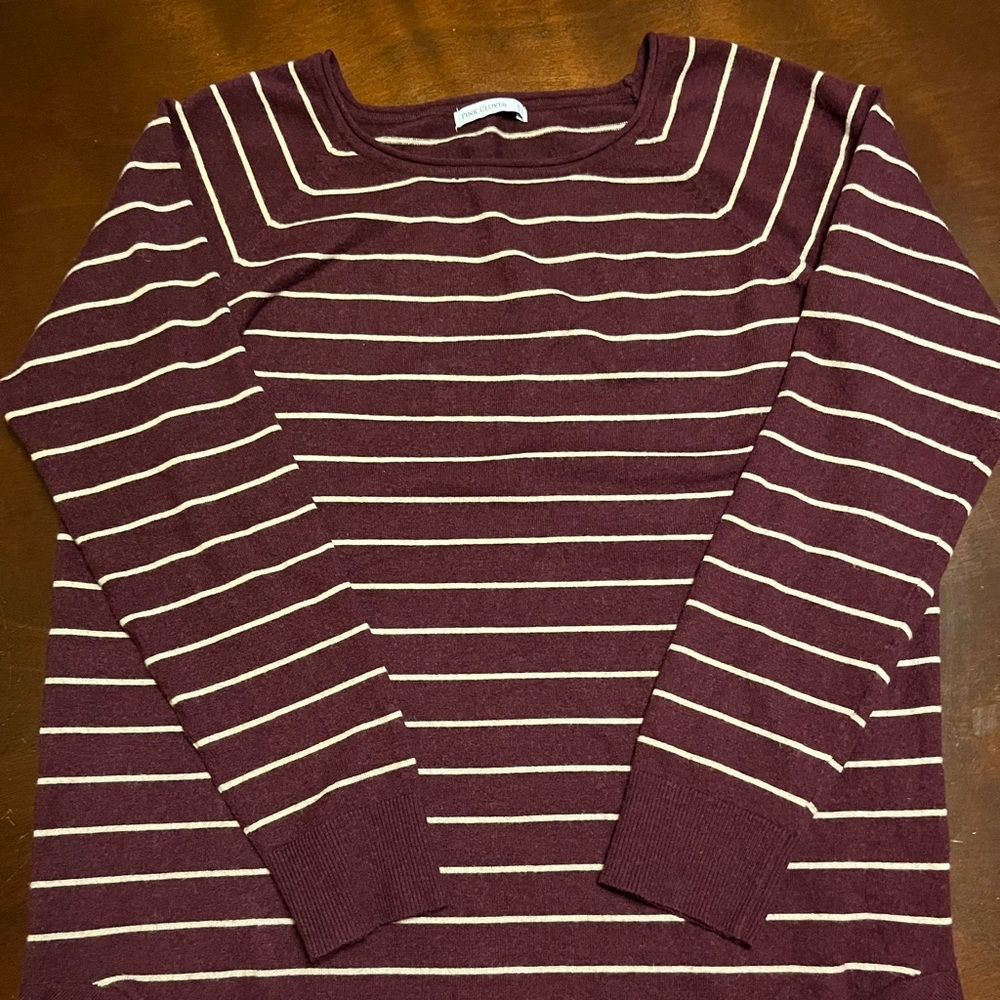 Pink Clover striped sweater, size XL